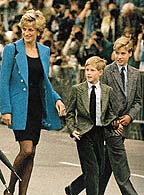 Princess diana and the boys